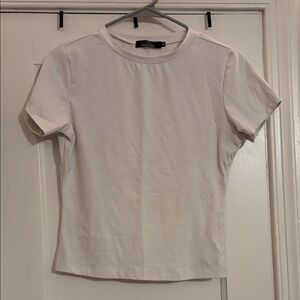 Elegant Cream Short Sleeve Women's Top